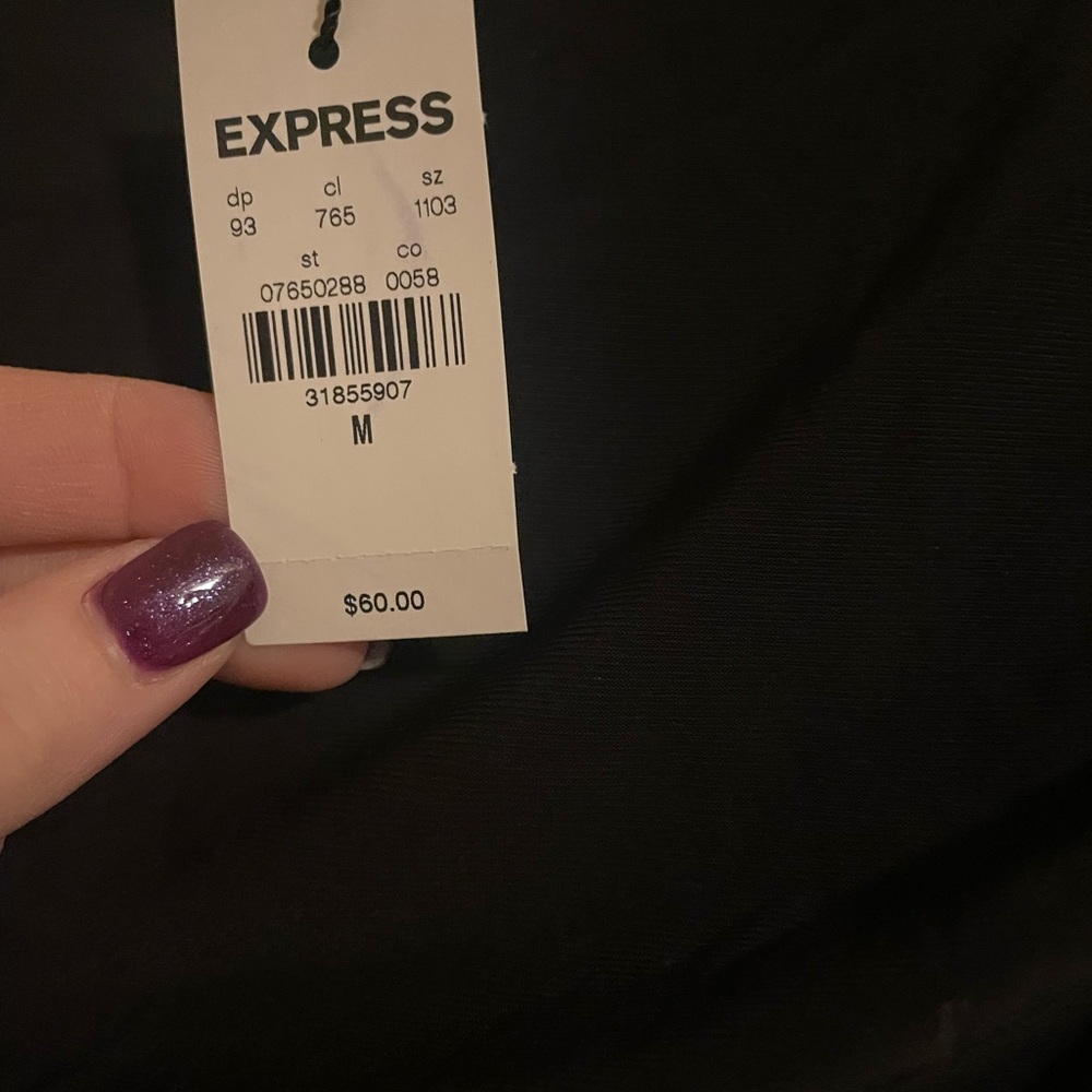 Express Black Ruched Skirt - Picture 2 of 2